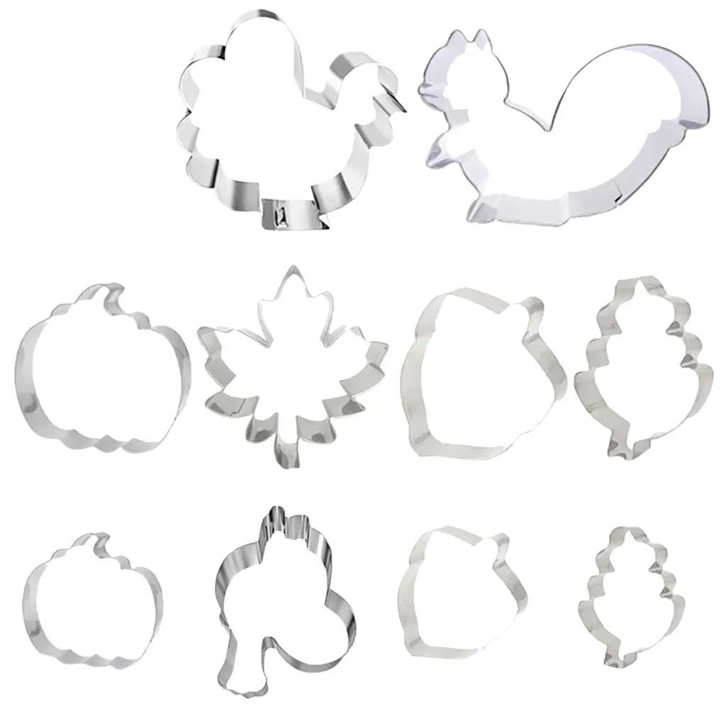 Осень День благодарения формочки для печенья набор Тыква клен каплевидный лист