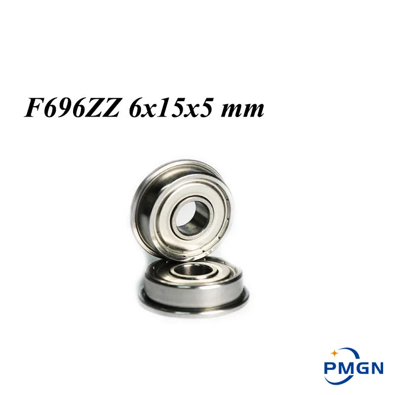 

High quality 10pcs ABEC-5 F696ZZ F696-2Z 6x15x5 mm flanged Bearing Ball Bearings F696 ZZ F696Z Metal Shielded