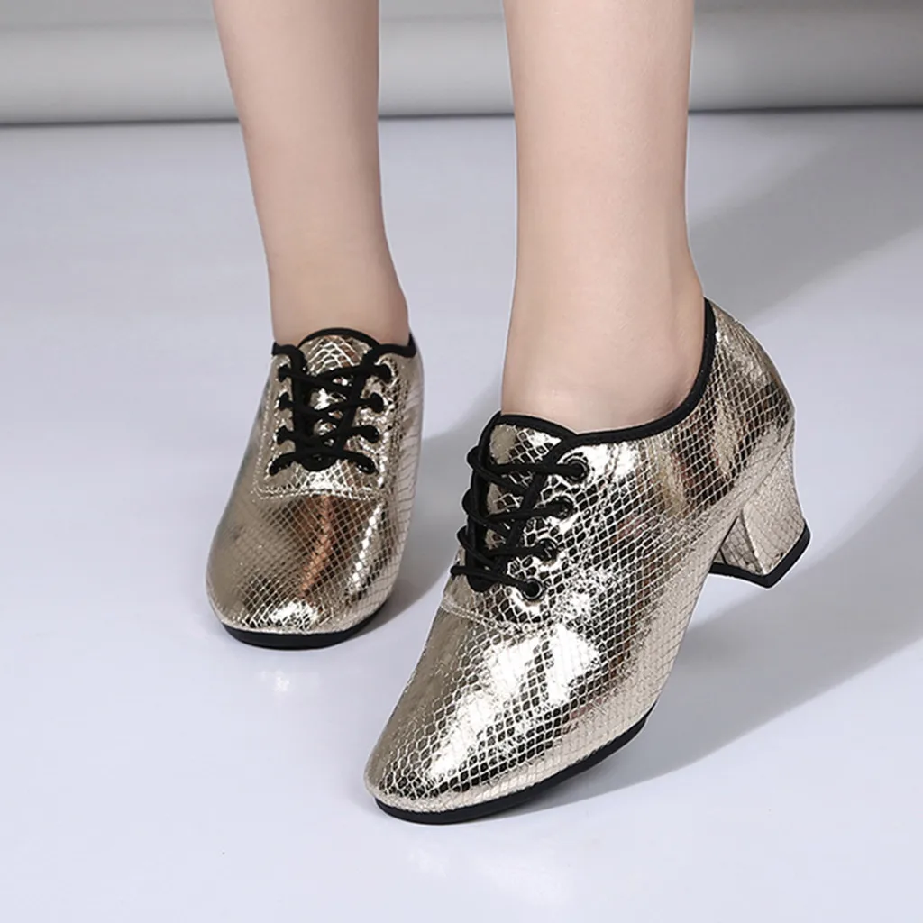 Сандалии Женские однотонные для танцев румбы вальса бальных латиноамериканской