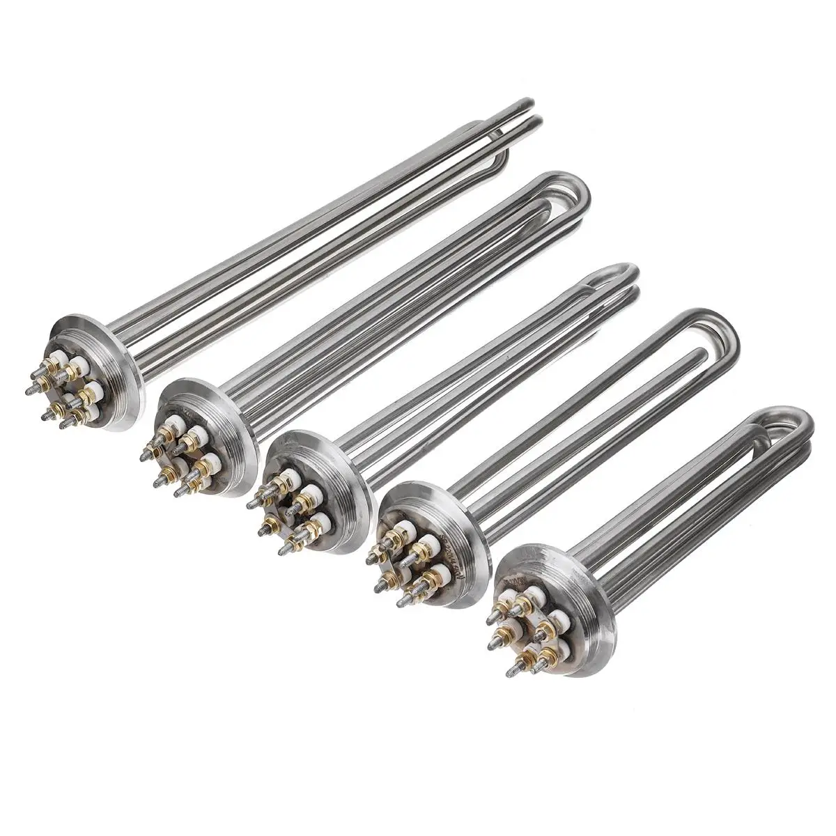 

2 Inch Tri-clamp OD63 220V All 304SUS Electrical Heating Element Immersion Water Oil Heater 63mm Flange Disc Heating Tube