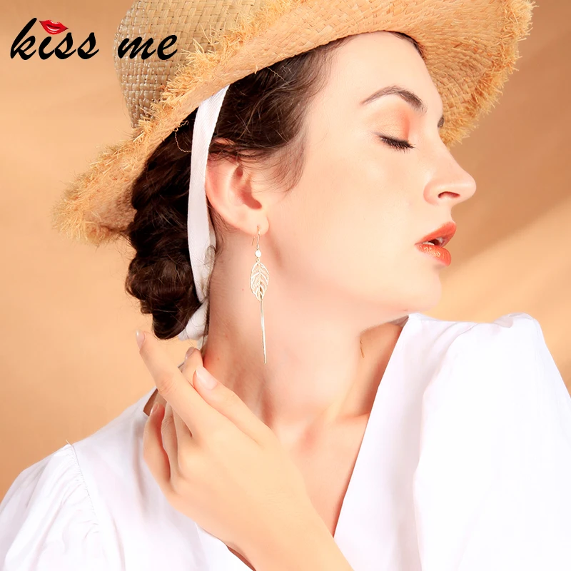 Kissme изысканный акриловый жемчуг выдолбленные листья Длинные Цепочки Кисточкой