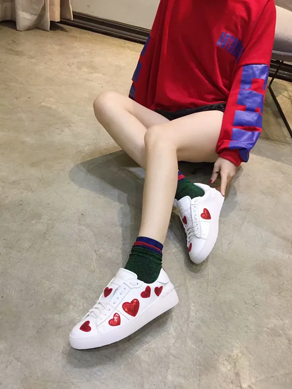 Эспадрильи; женские кроссовки; женская обувь на шнуровке; chaussures femme; повседневная женская обувь на низком каблуке; Zapatos De Mujer; Женская обувь в форме сердца