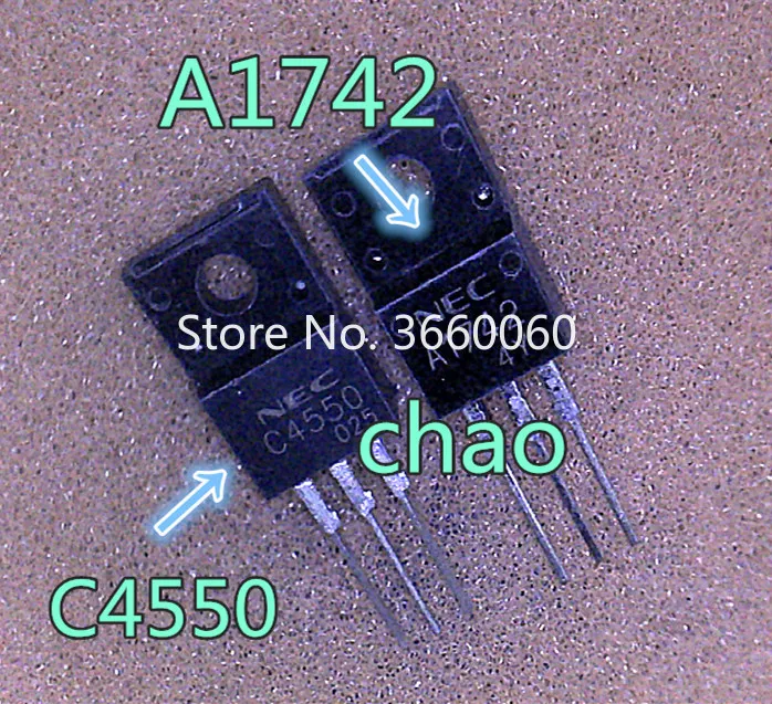 

5 шт./лот Новинка 2SA1742 A1742 2SC4550 C4550 TO-220F