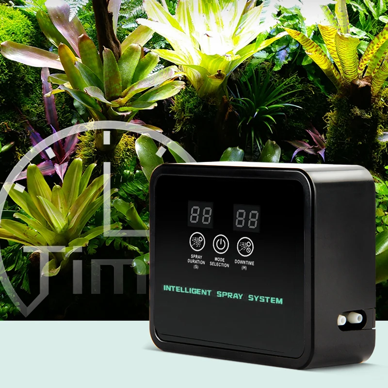 

Intelligent Automatic Mist Spray System Humidifier Timer LCD Screen Sprinkler Controller Terrarium Misting Spraying Kit