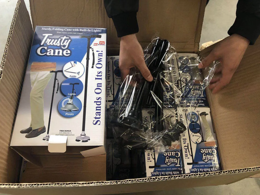 Регулируемый по высоте алюминий сплав трубки прочный складной трость со