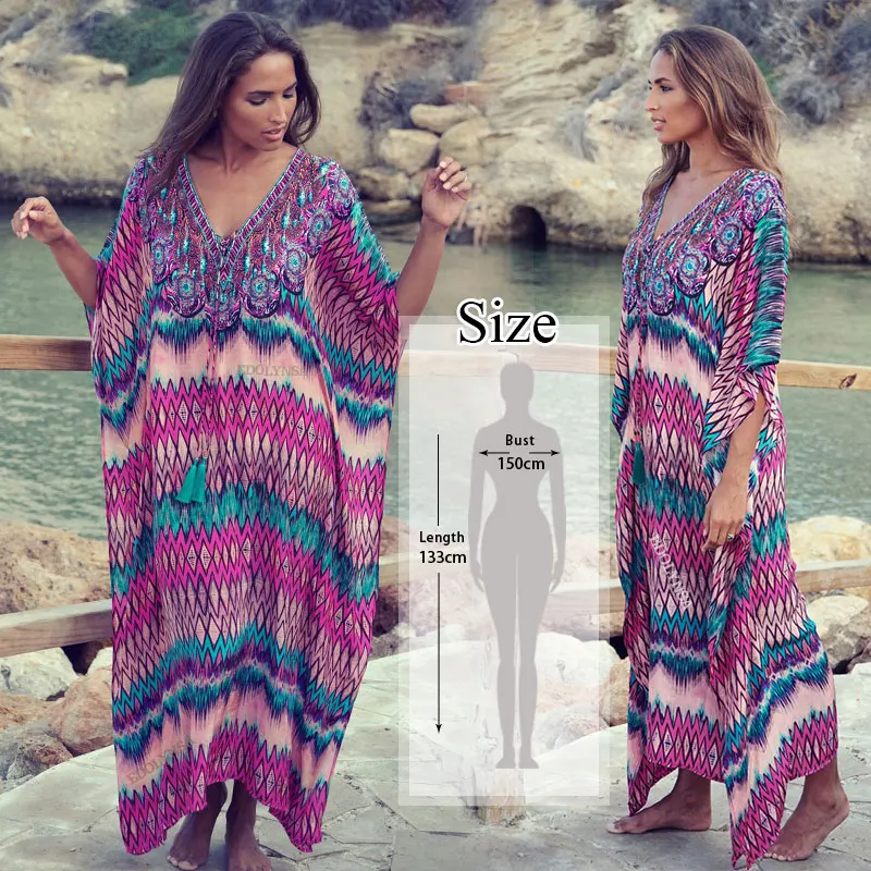 Q978purple-831 Кафтан пляжное шифоновое накидка парео де Плайя Mujer пляжная одежда большой размер бикини накидка халат пляж саронг пляжная туника# Q831 - Цвет: Q978purple-831