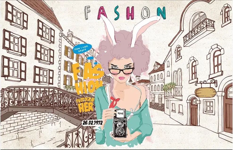 

Пользовательские Фото Фреска 3d обои, красивая, стильная, модная городская улица декорации домашнего декора гостиной настенные обои для стен 3 d в рулонах