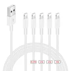 Оригинальный зарядный кабель 1 м, 2 м, 3 м для iPhone 11, 12, зарядное устройство, шнур, USB-кабель для быстрой зарядки для iPhone X, XS, 8, 7, 6, 6s Plus, 5, iPad Mini