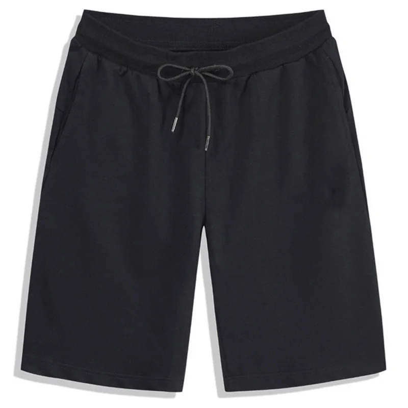 Мужские летние шорты из чистого хлопка, бриджи, повседневные спортивные пляжные бриджи для фитнеса, мужские бриджи