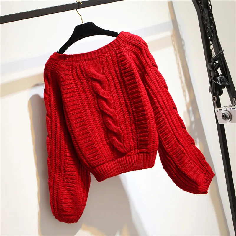 Женский свитер MUMUZI Осенний/зимний в Корейском стиле свободный трикотажный