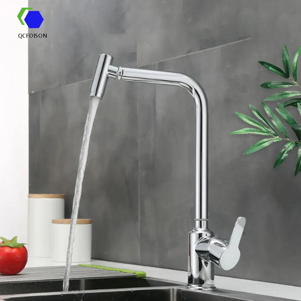 

QCFOISON High standard 304 stainless steel electroplate kitchen water tank Cold and hot water tap sink mixer faucet
