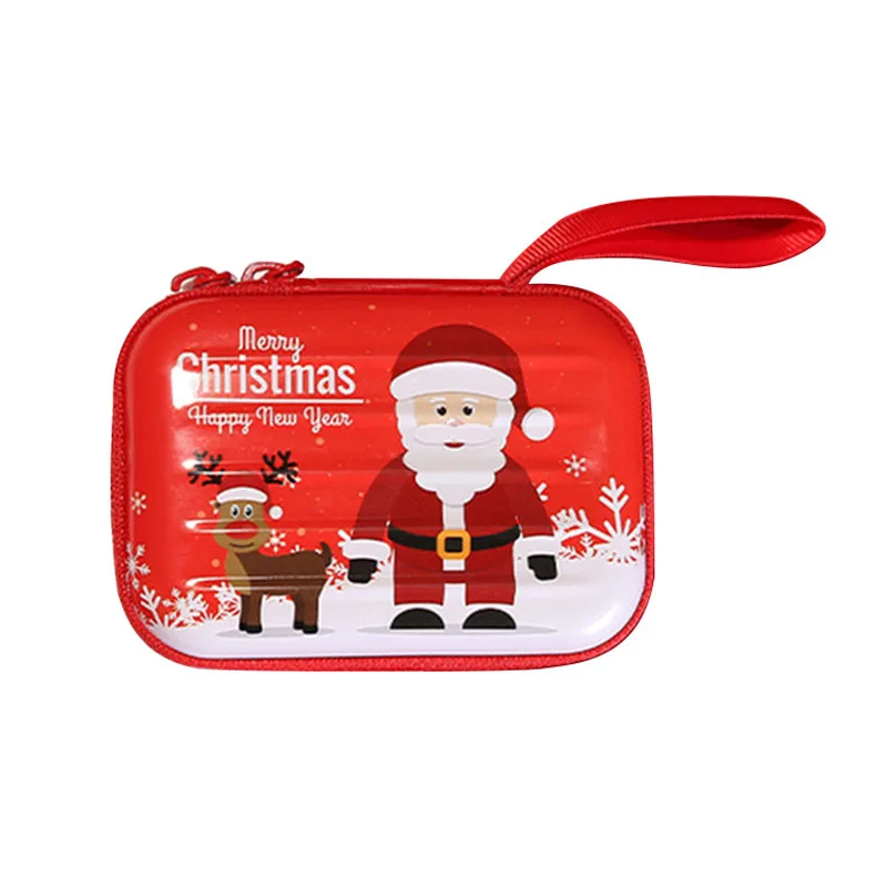 Кошелек для монет с рисунком Санта Клауса рождественской елки на молнии слинг