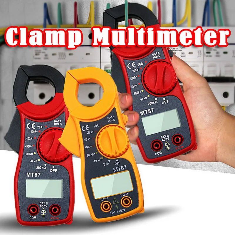 

New 1Pcs MT87 Clamp Meters LCD Digital Multimeter Measurement AC/DC Voltage Tester Current Resistance High Quanlity Clamp Meters