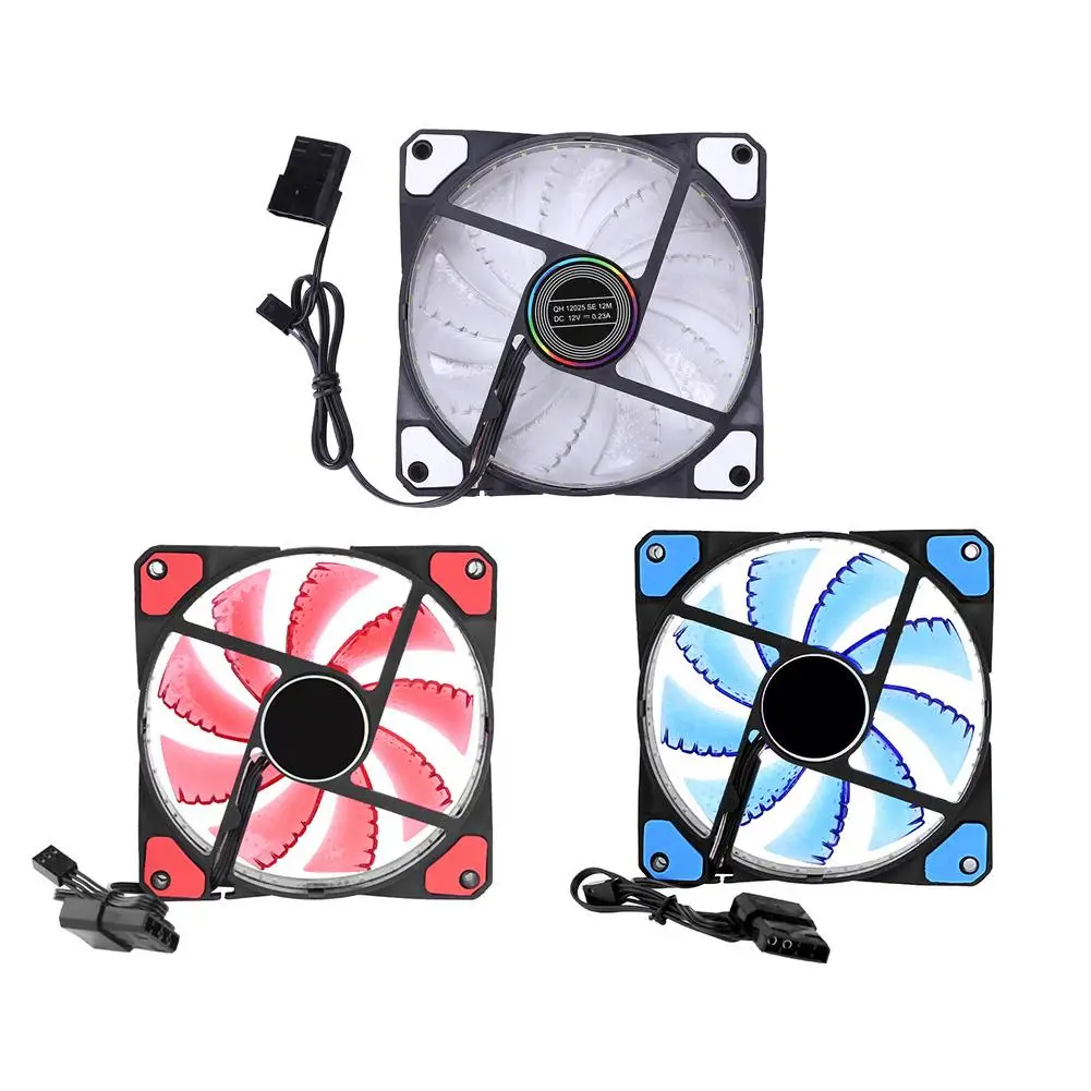 Бесшумный вентилятор для ПК 33 светодиодный 120 мм 12 В светящийся 3Pin/4Pin корпус