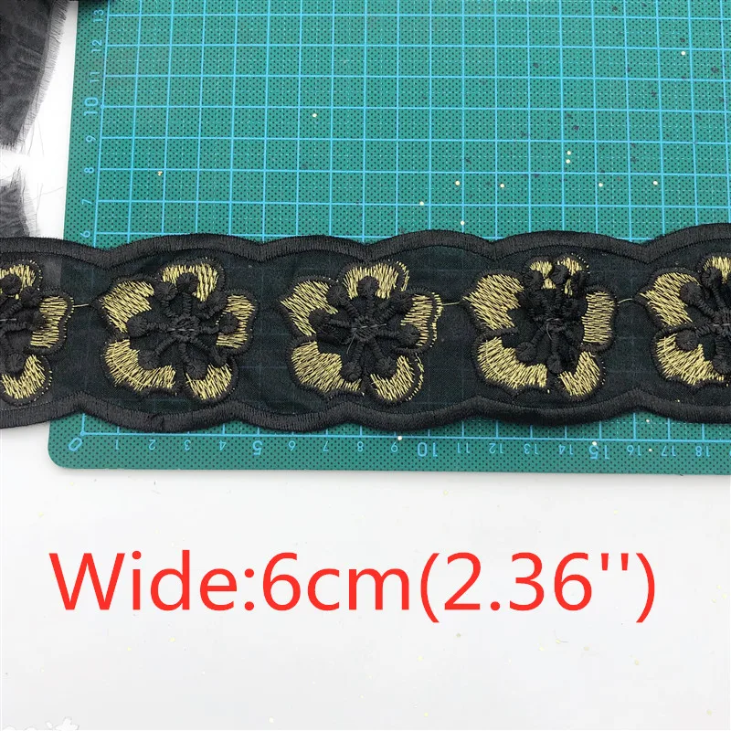 5 ярдов каждый 3D Цветочный Тюль кружевная отделка Лента тканевая Цветочная