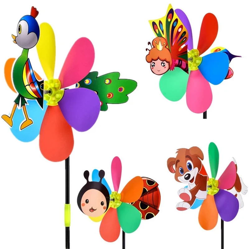 

21inch Cartoon Colorful Windmill Toys Pinwheel Self-assembly Windmill Children Toy Gifts