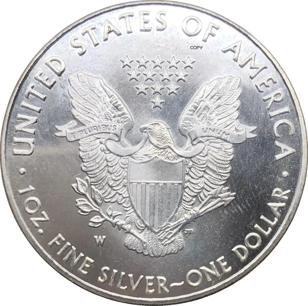

United States 1 Dollar American Silver Eagle Bullion Coin 2000 2000 w Plated Silver Commemorative Coin Copy coin
