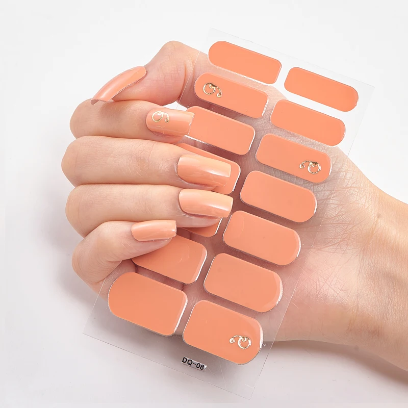 Pure Solid Color Full Cover Nail Stickers Polish Designer Decals Designed Nails Sticker set | Красота и здоровье