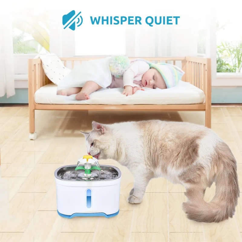 

2.4L Automatic Cat Water Fountain Pet Drink Water Dispenser Electric USB Electric Pet Water Dispenser Quiet Drinker Auto Feeder