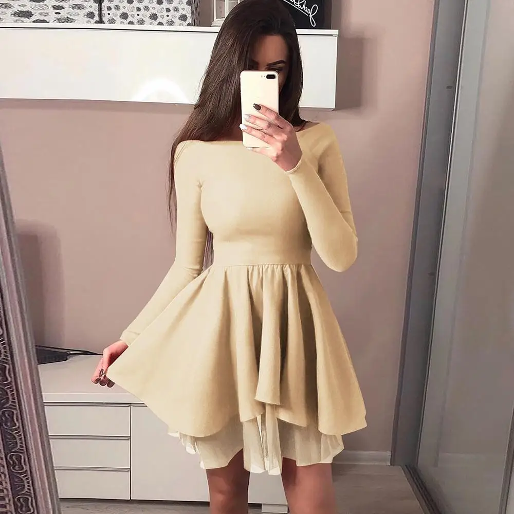 Elegant Sexy Dress for Women Vintage Lace Long Sleeve Bodycon Femme Casual Autumn Dresses Woman Party Night | Женская одежда