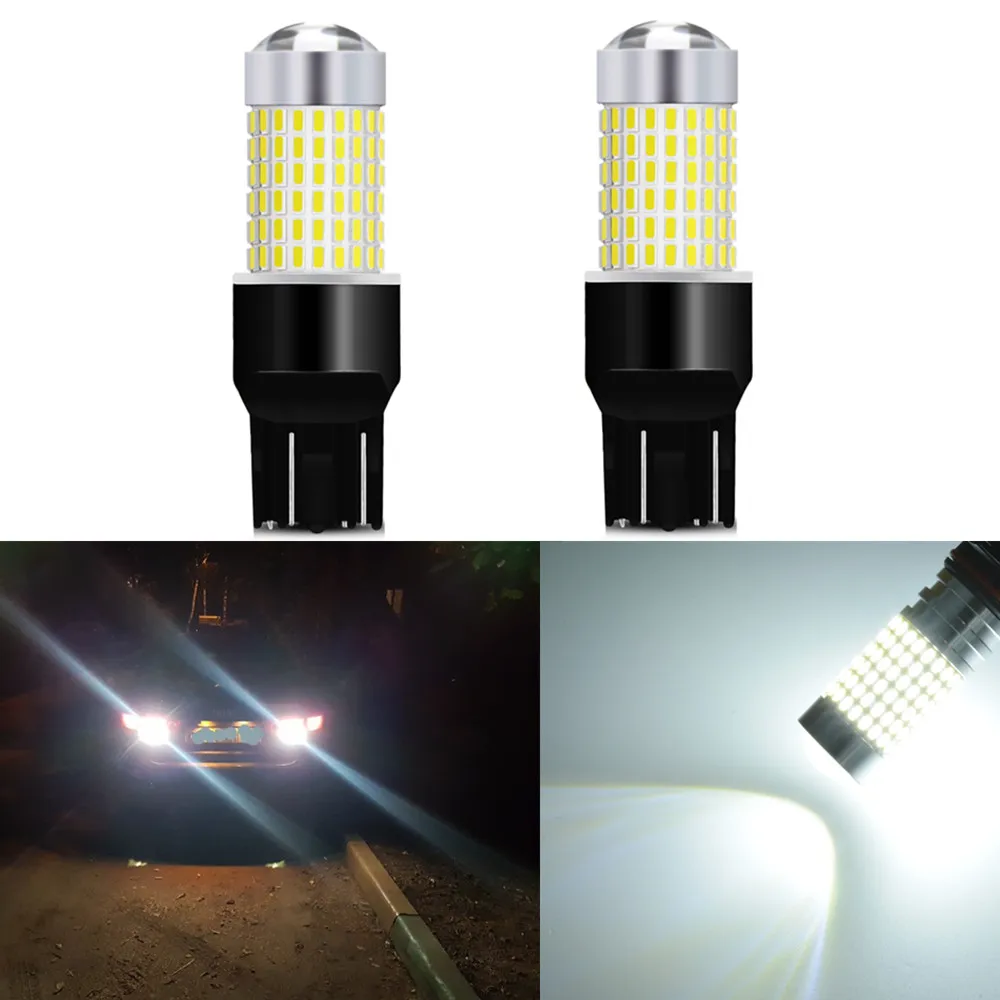 

2x W21W P21W PY21W T20 LED 7440 1156 BA15S BAU15S car led Bulbs lamp For Turn Signal Light brake light 144SMD for alfa romeo