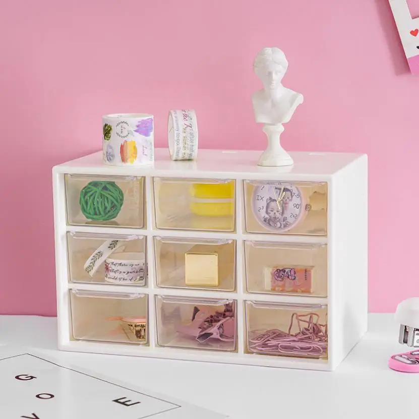 Настольный органайзер для косметики с 9 отделениями настольный хранения