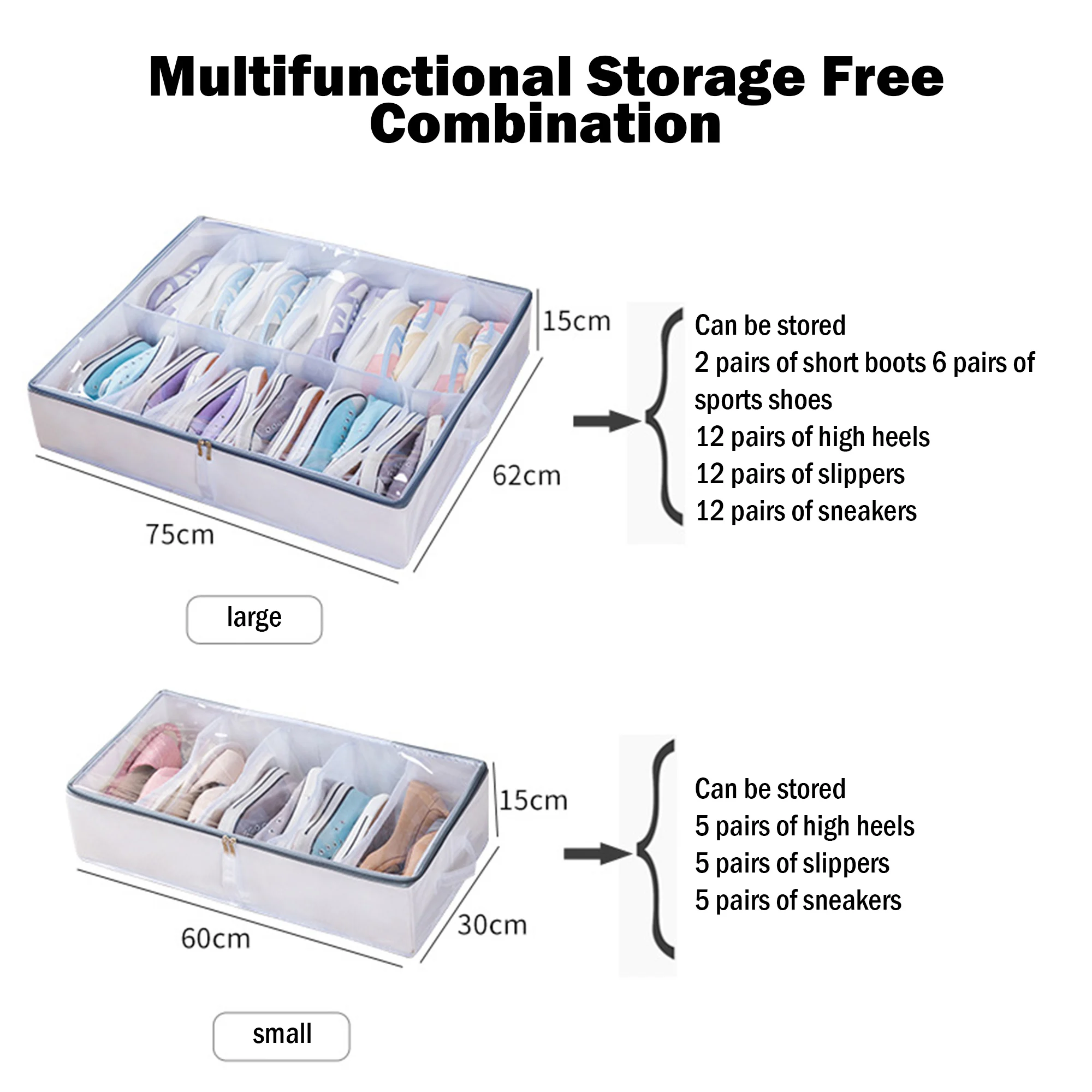 Прозрачная коробка для обуви ящик-органайзер хранения складная домашние коробки