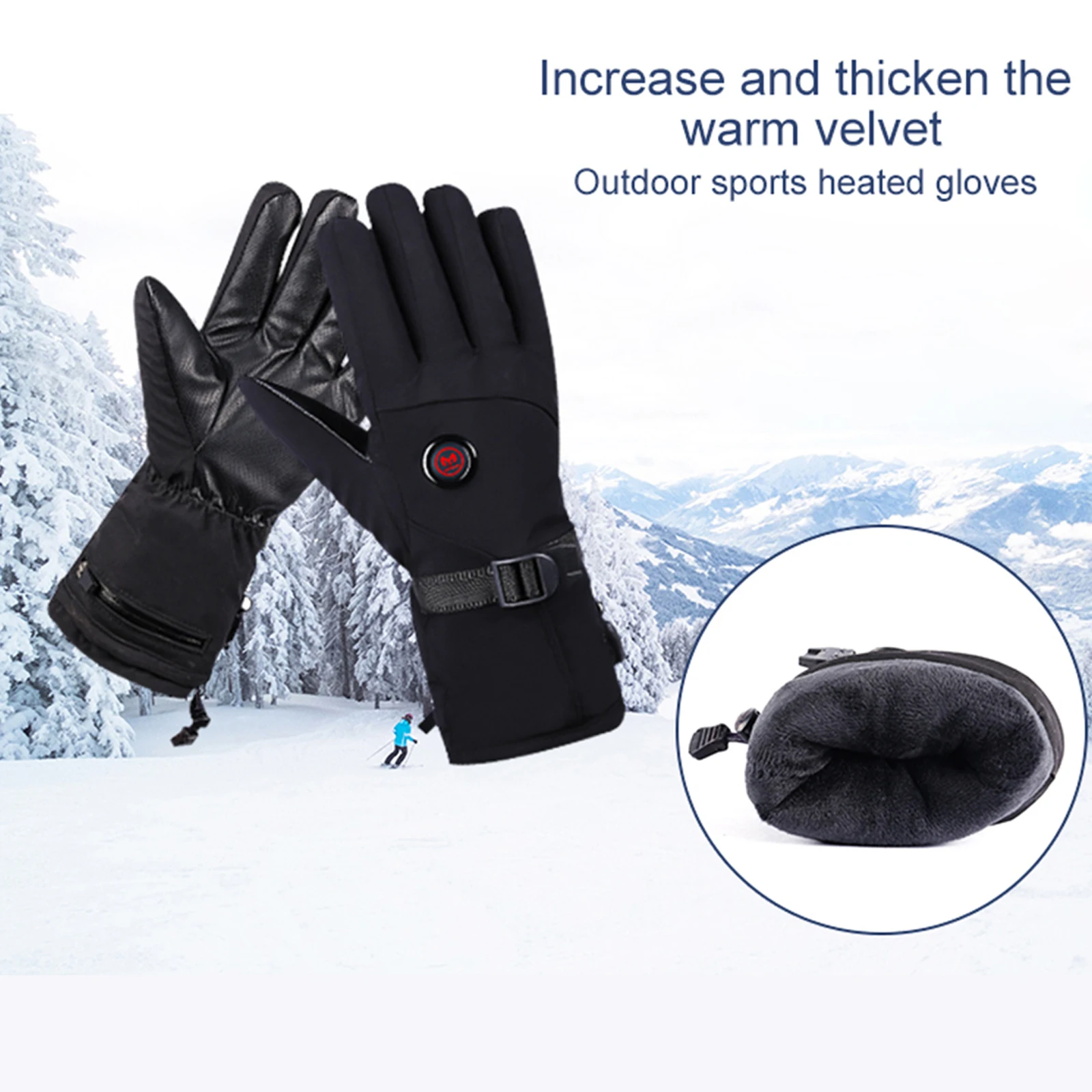 

Hot Electric Heated Gloves 7.4V 4000 MAh Rechargeable Battery Electric Gloves Winter Warm Heating Hand Warmer Skiing Gloves