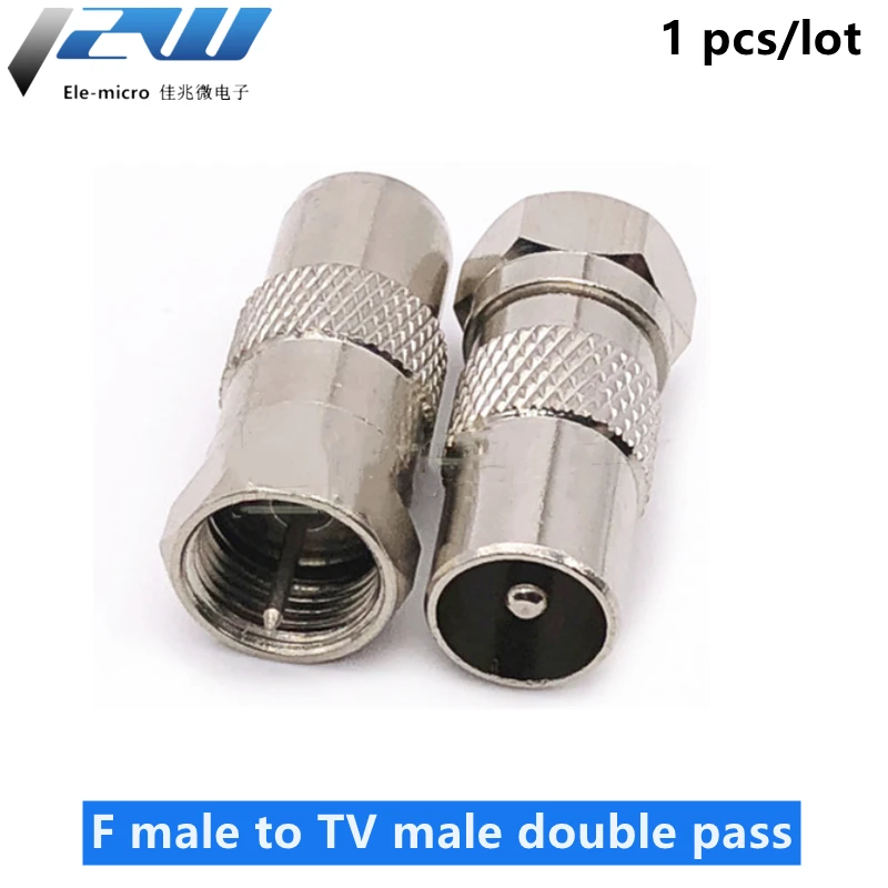 1 шт F TV к IEC PAL DVB-T штекер и гнездо RF коаксиальный адаптер Коннектор тестовый