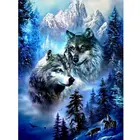 Алмазная живопись 5D сделай сам, Набор для вышивки крестиком с изображением волка, полная выкладка, квадратная мозаика, картина Стразы для декора