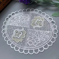 1315 cm lace flower white applique ribbon trim for sofa curtain towel bed cover trimmings home textiles diy polyester mesh new
