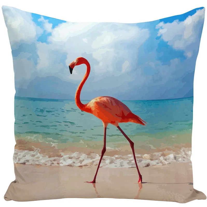 Акварельная картина маслом фламинго птица декоративные подушки Набор наволочек