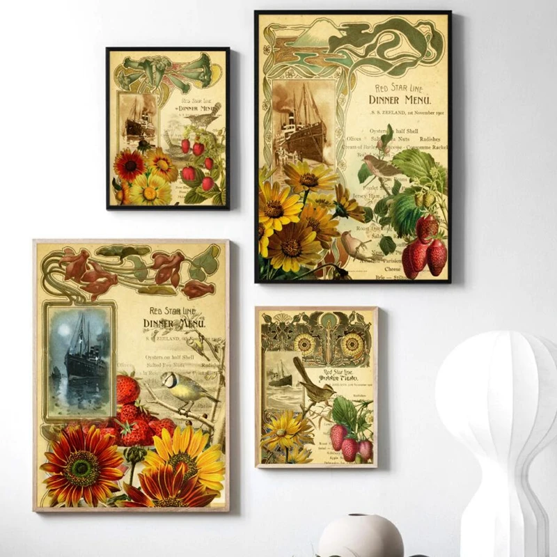 Винтажный Набор для журнальных карт викторианские дорожные парусиновые плакаты