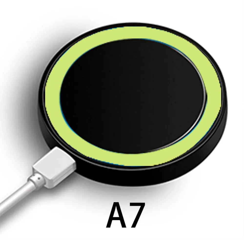 Green Qi Беспроводное зарядное устройство для samsung Xiaomi Redmi Iphone huawei Honor Nokia Oneplus Универсальное зарядное устройство портативное тонкое зарядное устройство - Цвет: Green