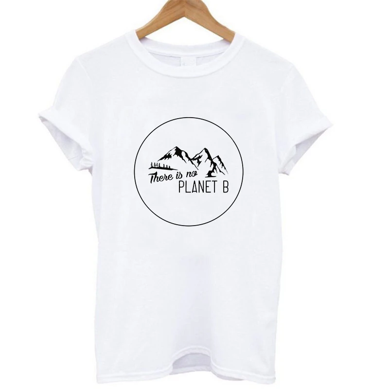 Плюс размер нет планеты B Новая женская футболка с коротким рукавом и круглым
