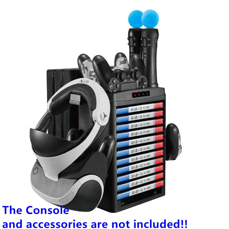 Вертикальная зарядная док станция PSVR PS4 Pro Slim PS подставка для хранения игр