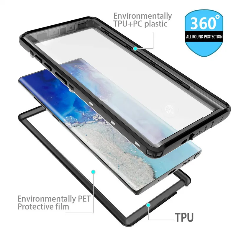 Водонепроницаемый Чехол IP68 для Samsung S10e S10 S9 S8 Plus водонепроницаемый чехол телефона