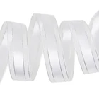 Атласная лента 25 мм, с золотыми краями, подарочная упаковка, свадебные золотые ленты, 25 ярдов в рулоне