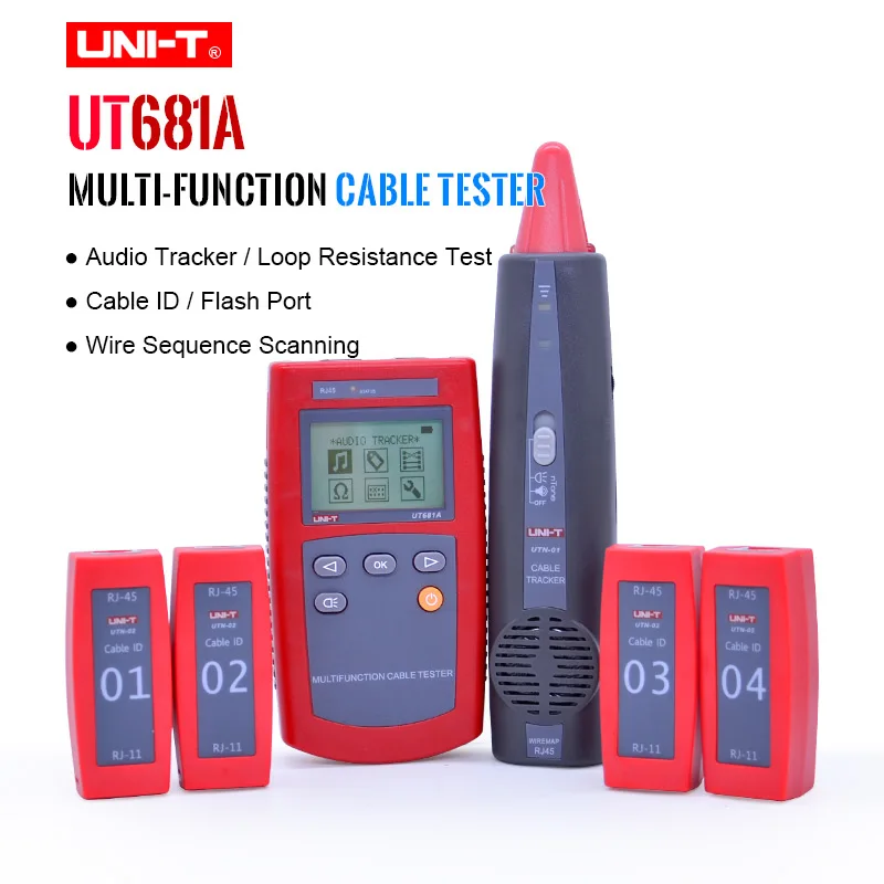 UNI T UT681A Многофункциональный сетевой тестер набор для поиска кабеля с проверкой