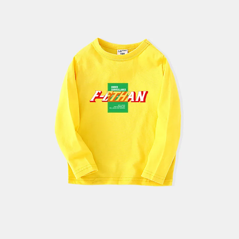 

VIDMID boys long sleeve t-shirts kids letter print cartoon clothes tops tees 3-14 years children boys girls t-shirt tops 4018 47