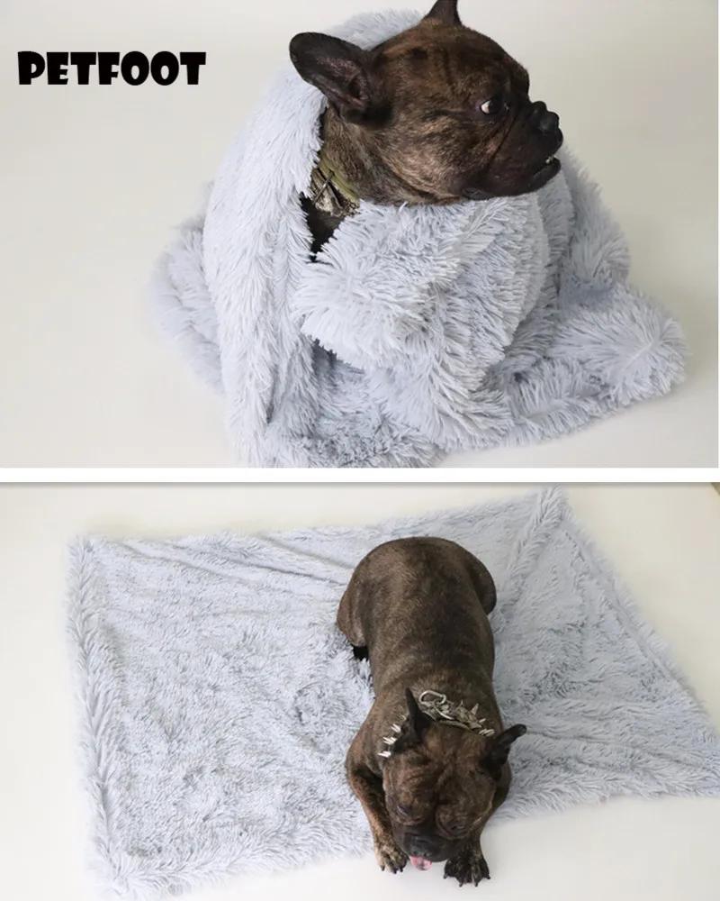 Роскошные Длинные Плюшевые ПЭТ Одеяло кошка спальный коврики Щенок зимние