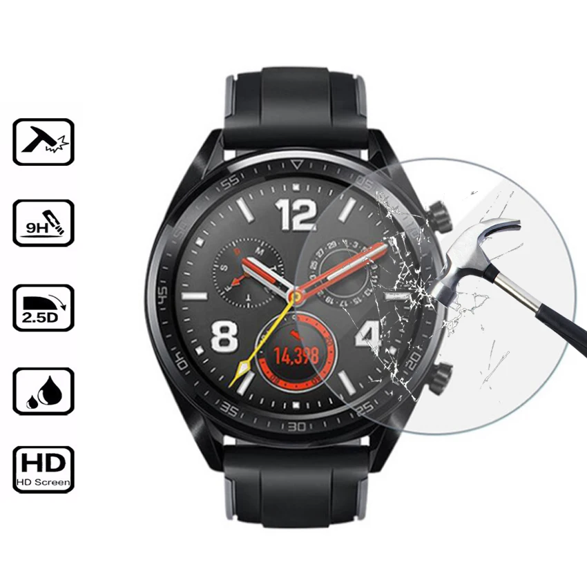 Защитная пленка для экрана huawei Watch GT из закаленного стекла, защита для экрана, защита от взрыва, аксессуары для защиты от ударов