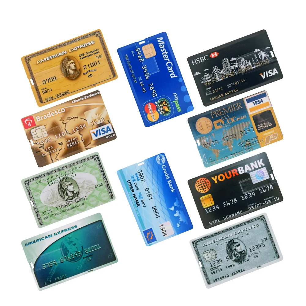 

USB Flash Drive 2.0 High Speed Bank Credit Card USB Flash Pen Drive 4GB 8GB 16GB Pendrive 32GB 64GB USB Memory Disk USB Stick