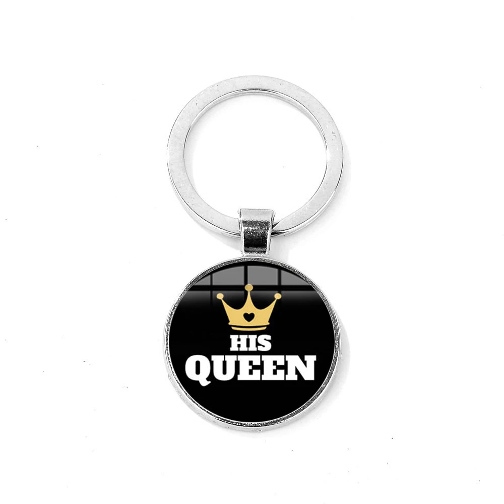 SONGDA Her King His queen модный брелок с золотой короной, высокое качество, брелок для пары, чавейру, с буквенным принтом, подарки на день Святого Валентина - Цвет: Style 3