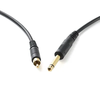 1/4 &quotдвойной 6 35 мм моно штекер к RCA AUX аудио конвертер адаптер кабель 1 5 м Lotus