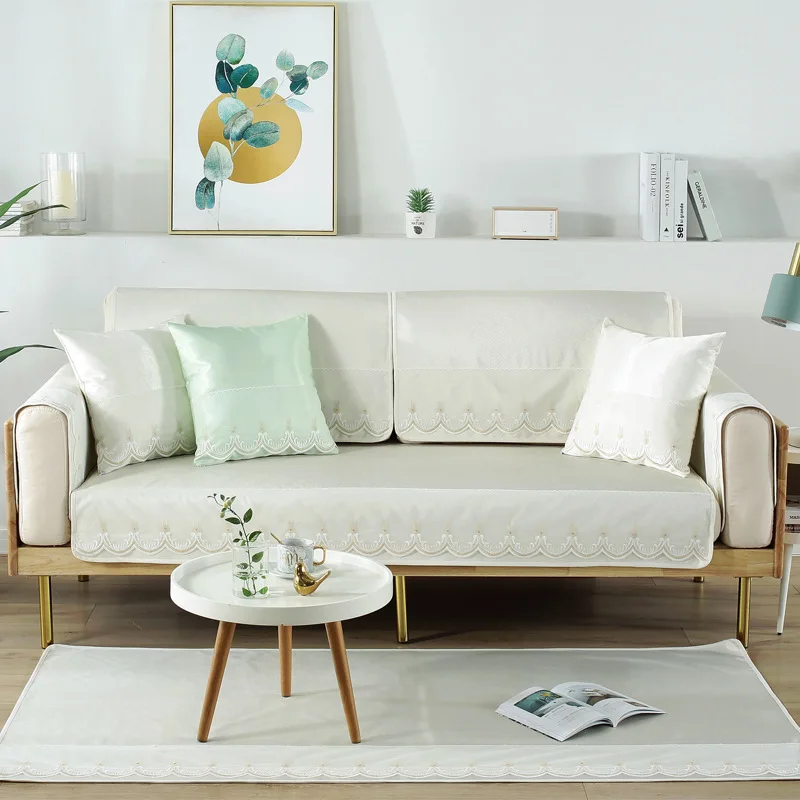 Подушка для дивана из ледяного шелка летняя Нескользящая подушка в