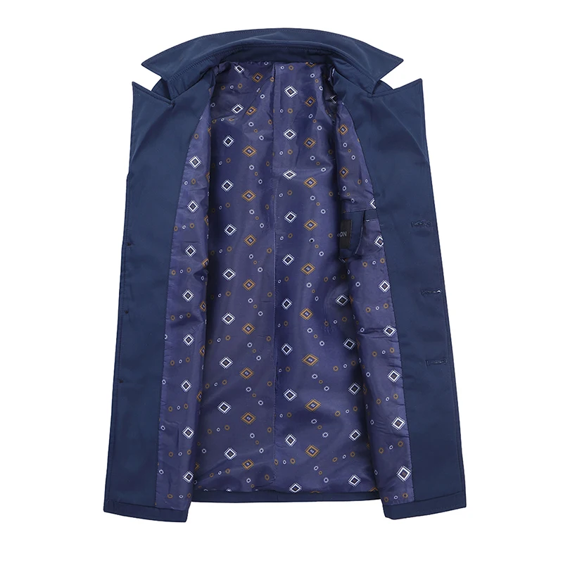 Мужской Тренч модная ветровка весенне осенние пальто одноцветные тонкие тренчи