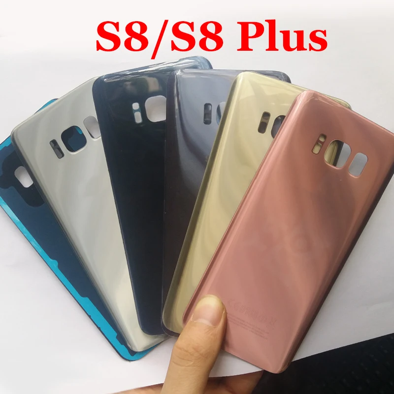 Для Samsung Galaxy S8 G950 G950F Plus G955 G955F задняя крышка для аккумулятора стеклянная дверь
