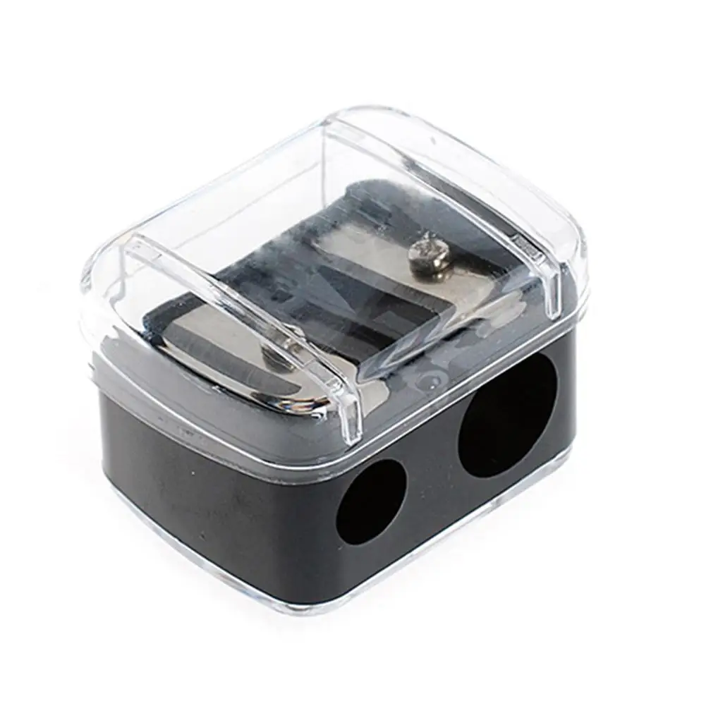 Мощный токарный карандаш для макияжа с двумя отверстиями точилка карандашей