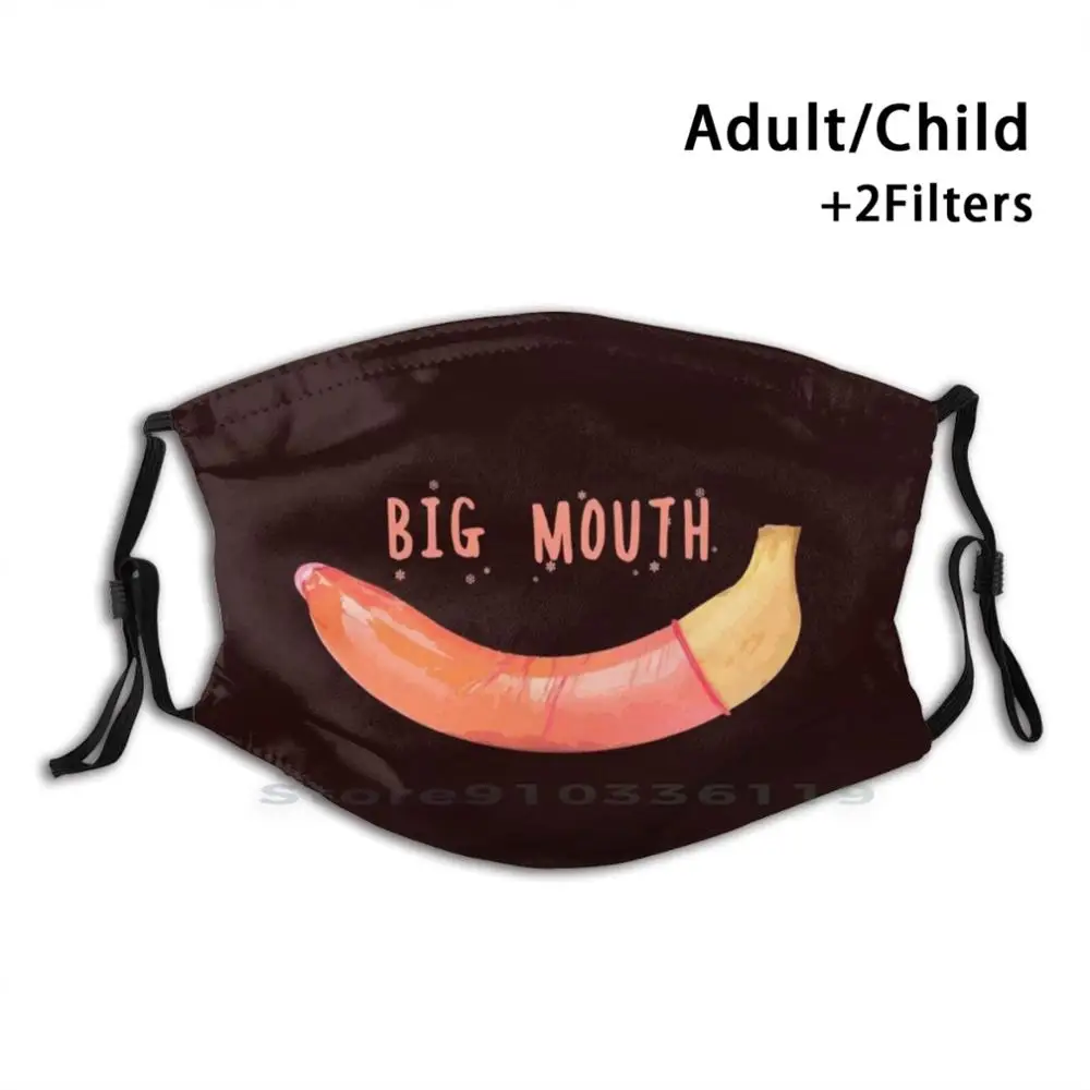 

Big Mouth Sexy Mouth Adult Kids Washable Funny Face Mask With Filter Funny Condom Funny Banane Funny Banane Condom Big Mouth